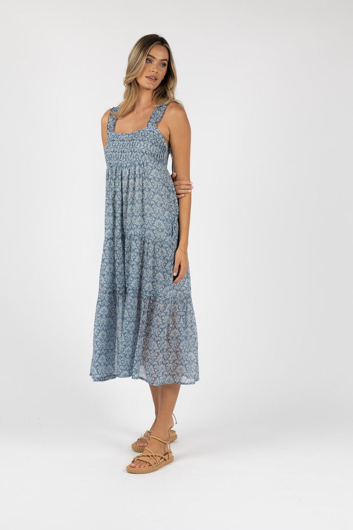 Vacay Aries Dress Blue