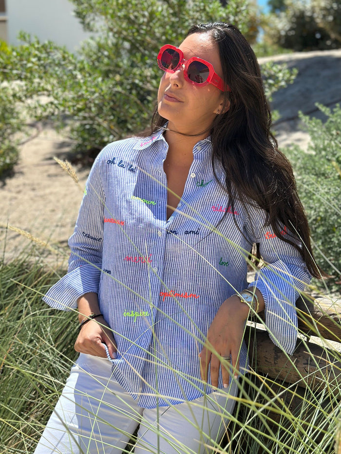 Mafalda 500 Stripe Shirt Navy