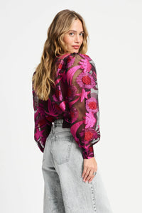 Splashing Fireworks Blouse Pink