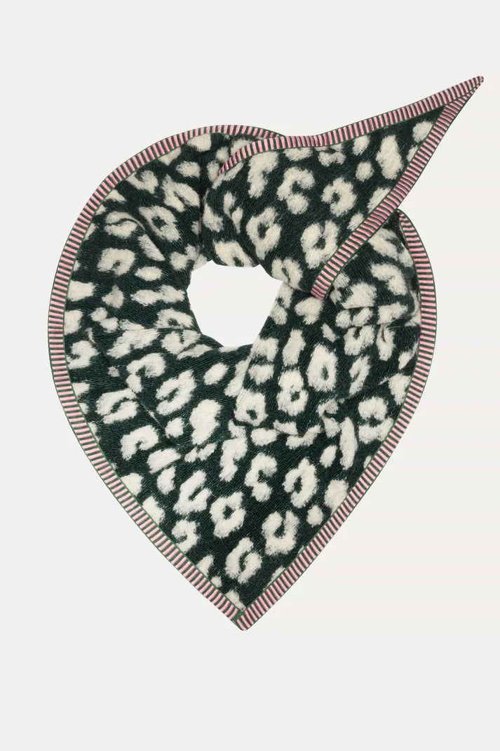 Leopard Green Shawl