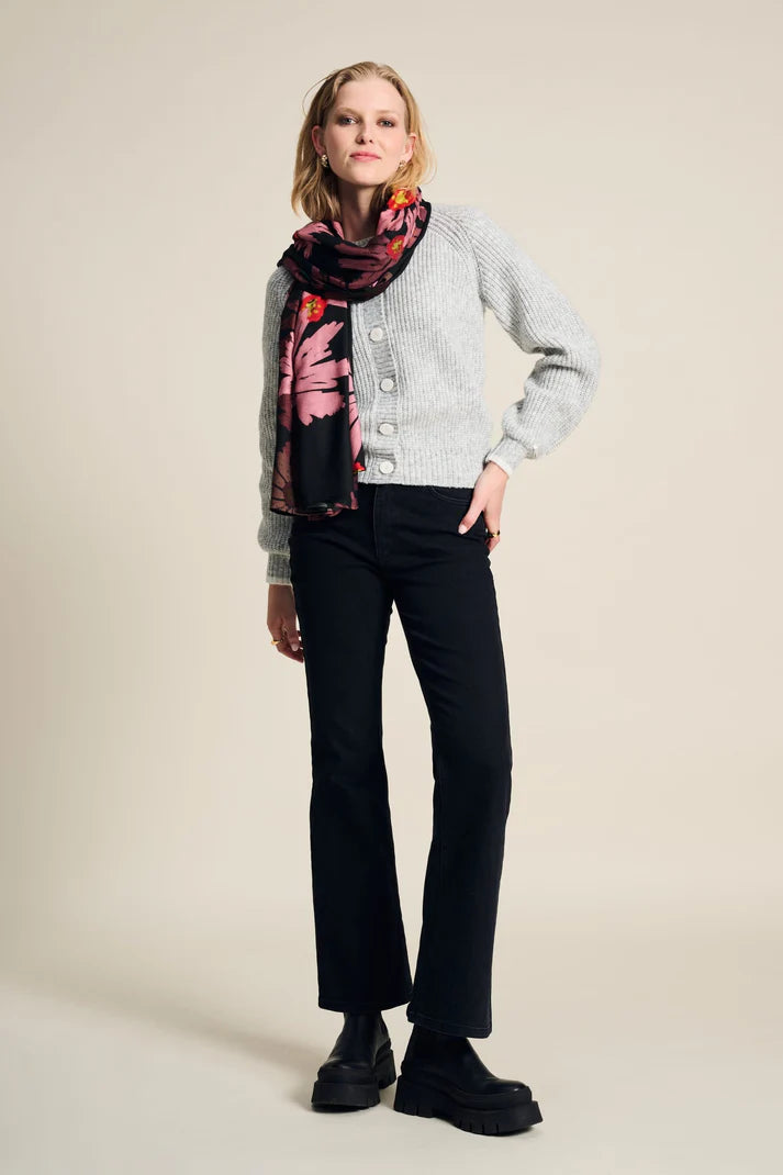 Big Blooming Pink Shawl