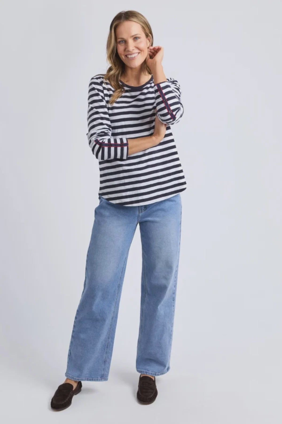 Riviera Long Sleeve Tee Navy