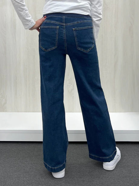 Maddy Wide Leg Jean Dark Denim