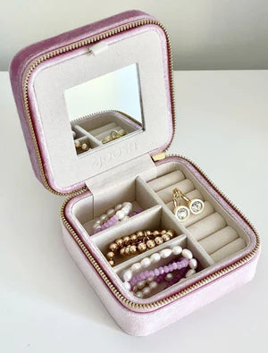 Square Jewellery Case Pink