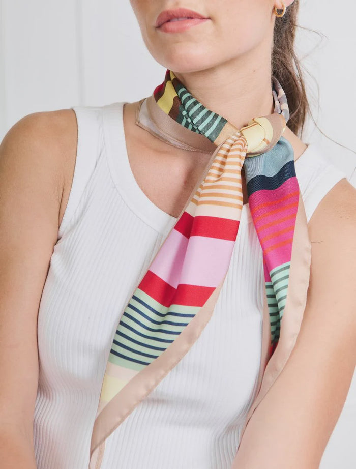 Trapezoid Scarf Bright Stripes