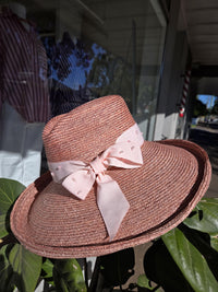 Pink Milanese Hat w Pearls