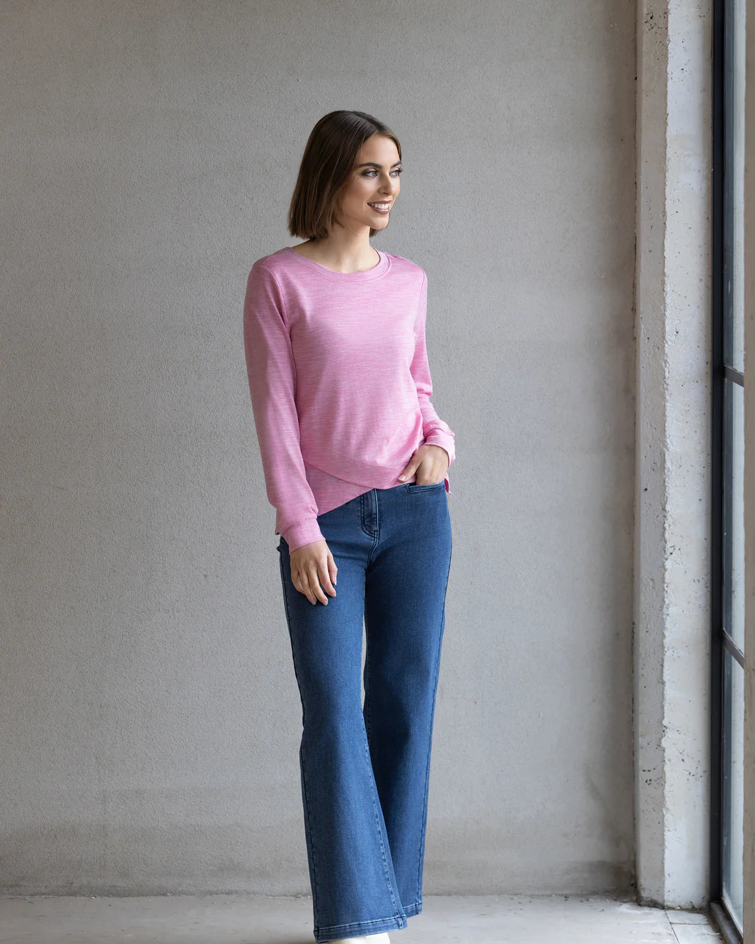 Remy Merino Top Pink Marle