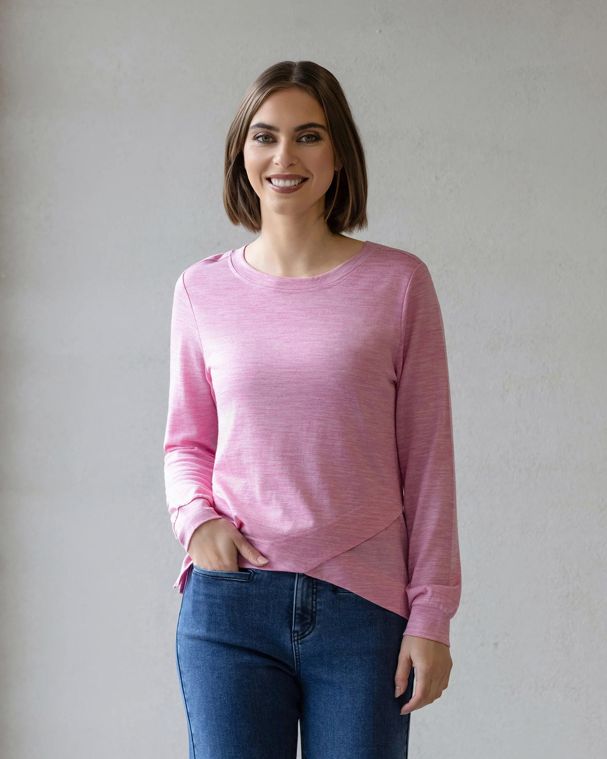 Remy Merino Top Pink Marle
