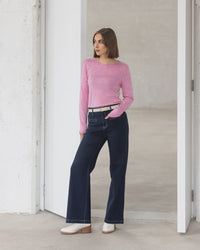 Tori Merino Crew Pink Marle
