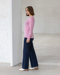 Tori Merino Crew Pink Marle