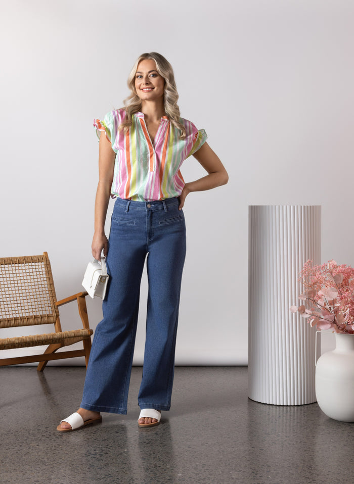 Cabana Drop Shoulder Top