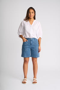 Raven Short Blue Denim