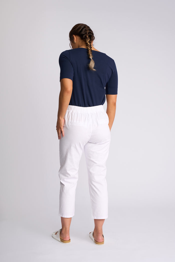 Henley 7/8 Pant White