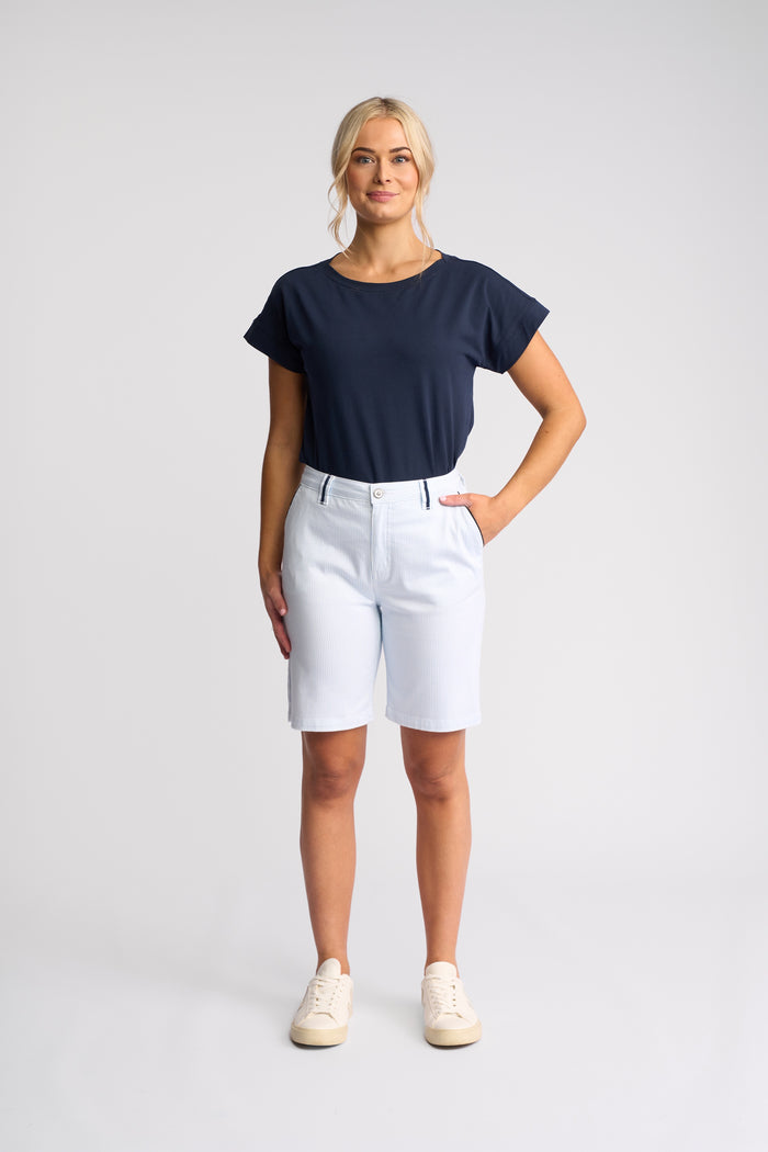 Orion Short Blue Stripe Denim