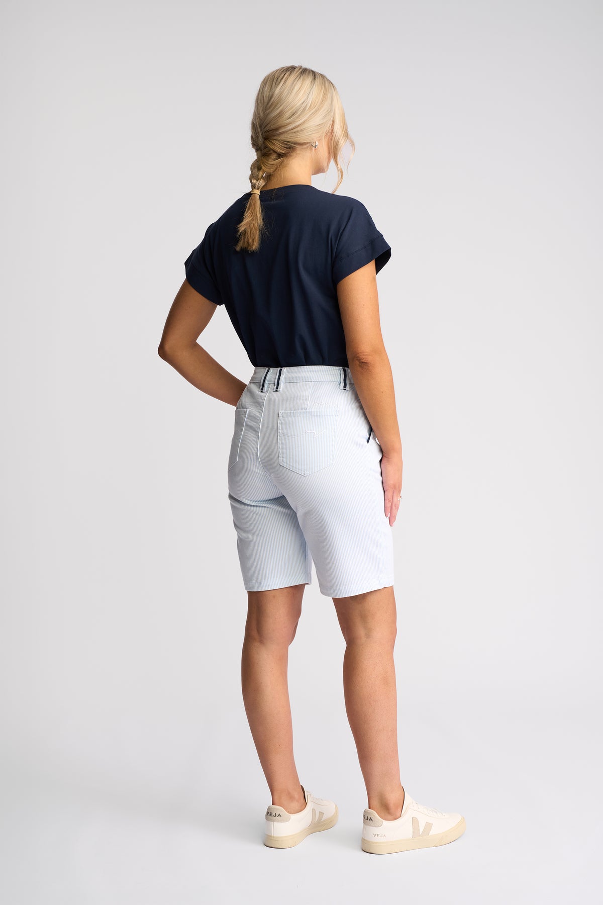 Orion Short Blue Stripe Denim