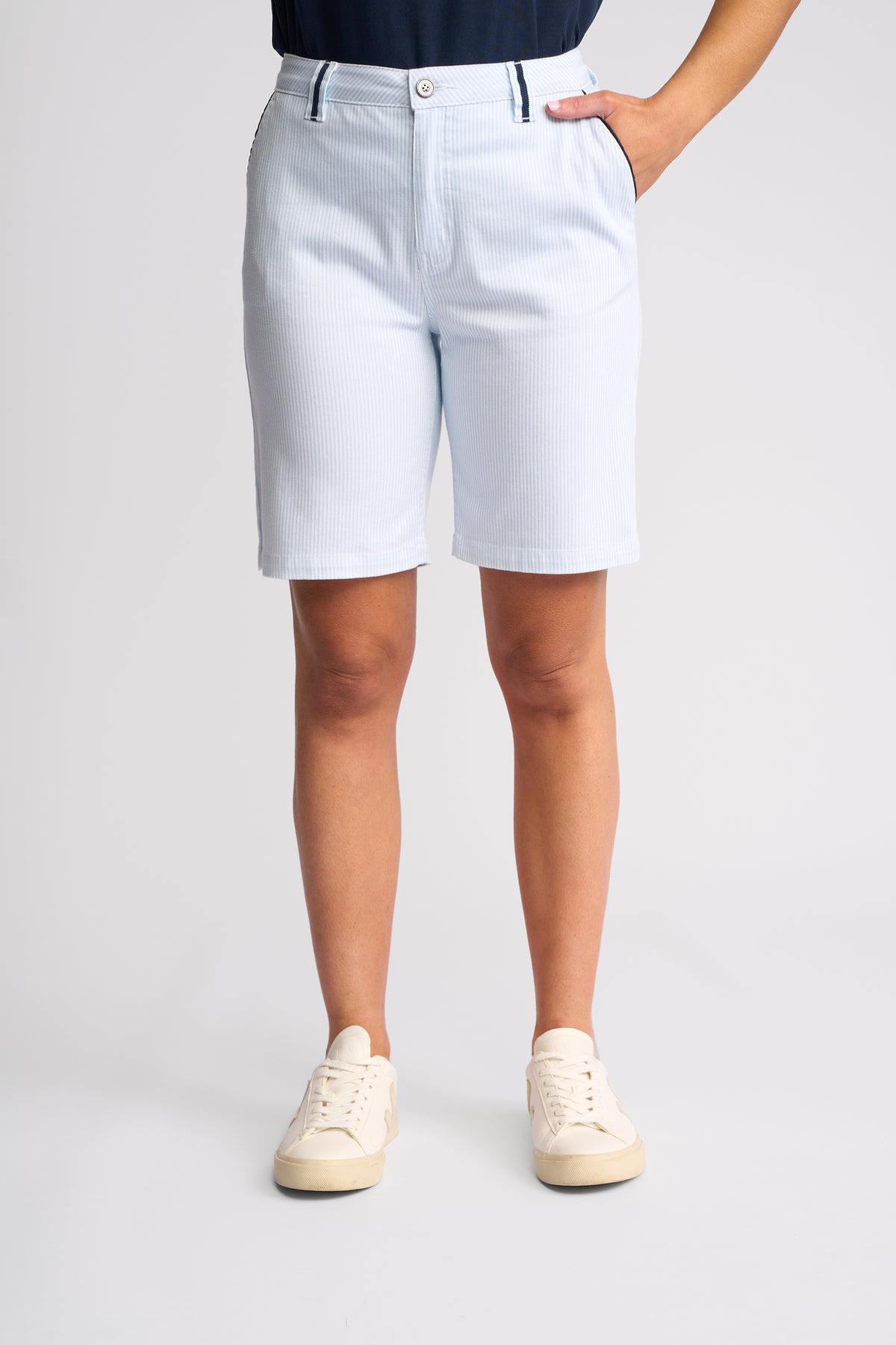 Orion Short Blue Stripe Denim