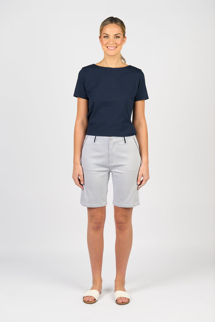 Ink/White Slim Short