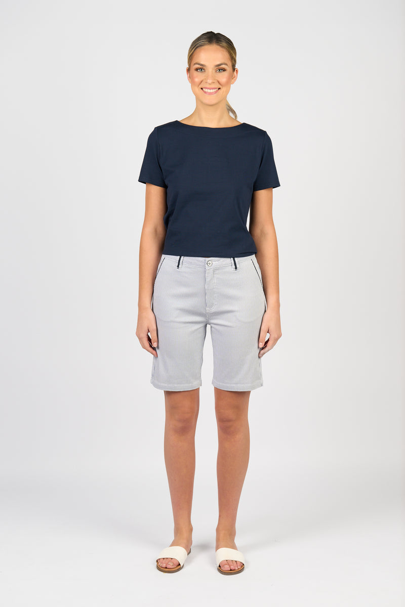 Ink/White Slim Short