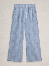 Ally Linen Pants Blue Multi