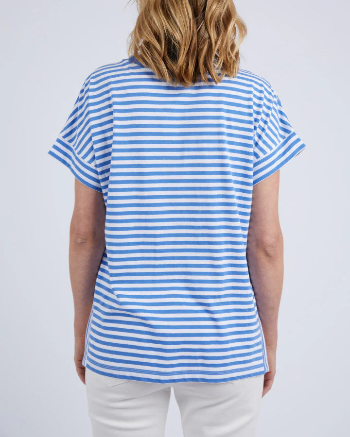 Yara Stripe Tee Blue White