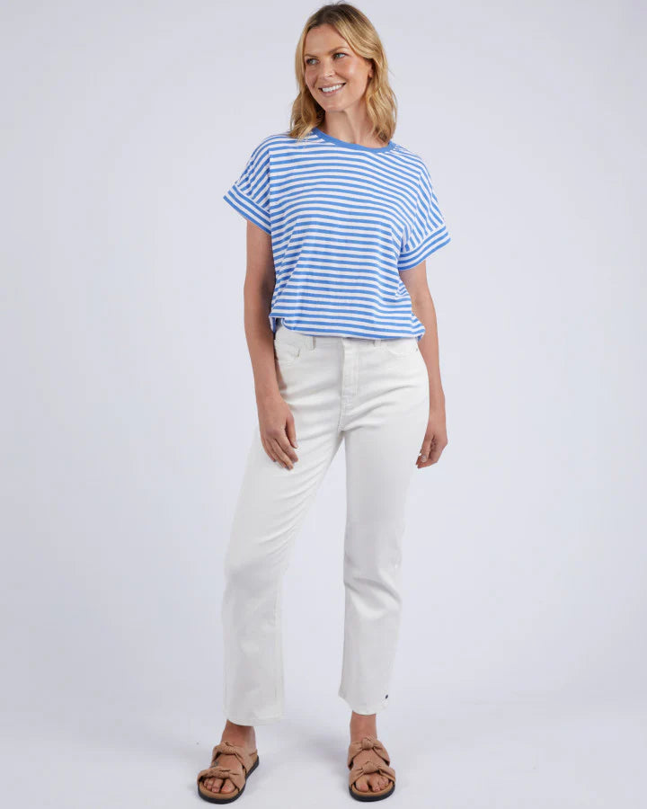 Yara Stripe Tee Blue White