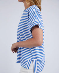 Yara Stripe Tee Blue White